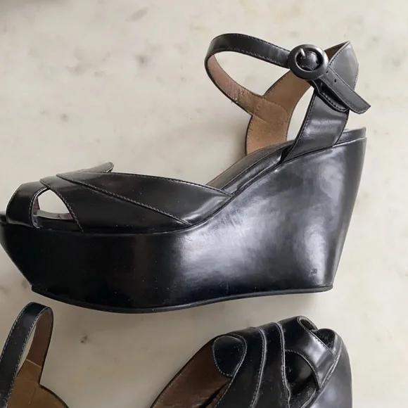 Marni | Shoes | Marni Zeppa Platform Wedge Sandals 37 7 Black 